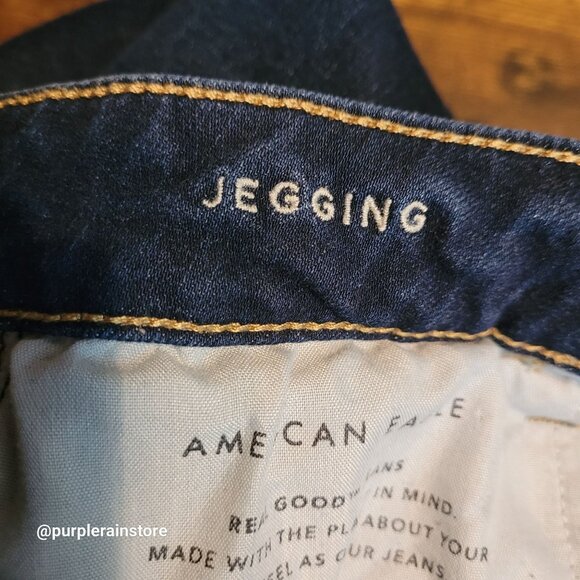 American Eagle Jeans 2 R Jegging Low Rise Next Level Stretch Dark Wash Denim - Picture 5 of 13